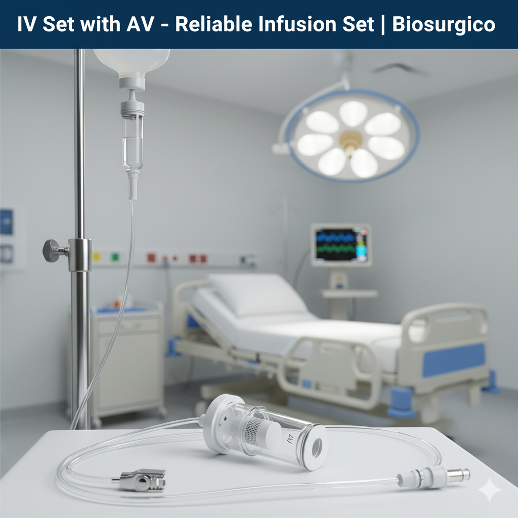 IV Set with AV – Reliable Infusion Set | Biosurgico