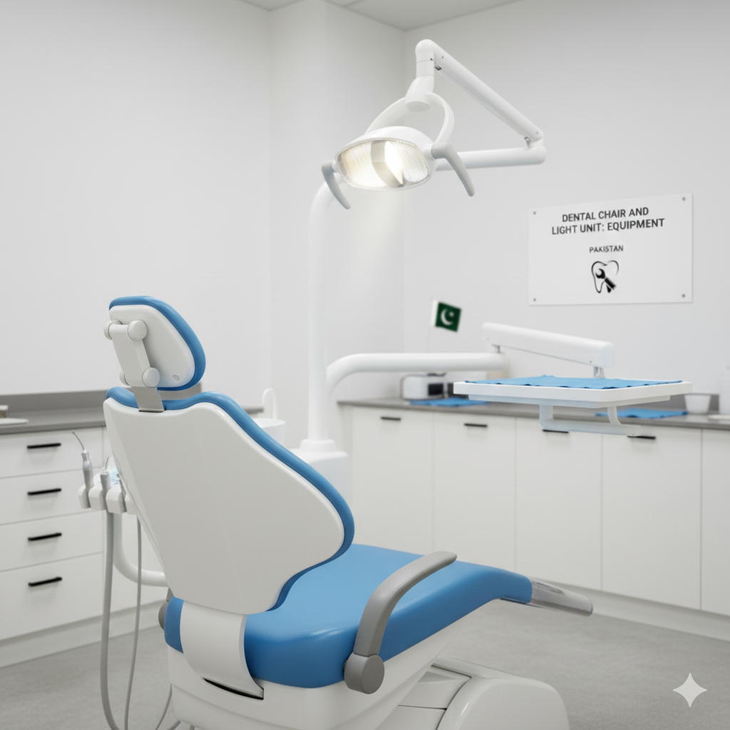 Dental Chair and Light Unit: Equipment Pakistan